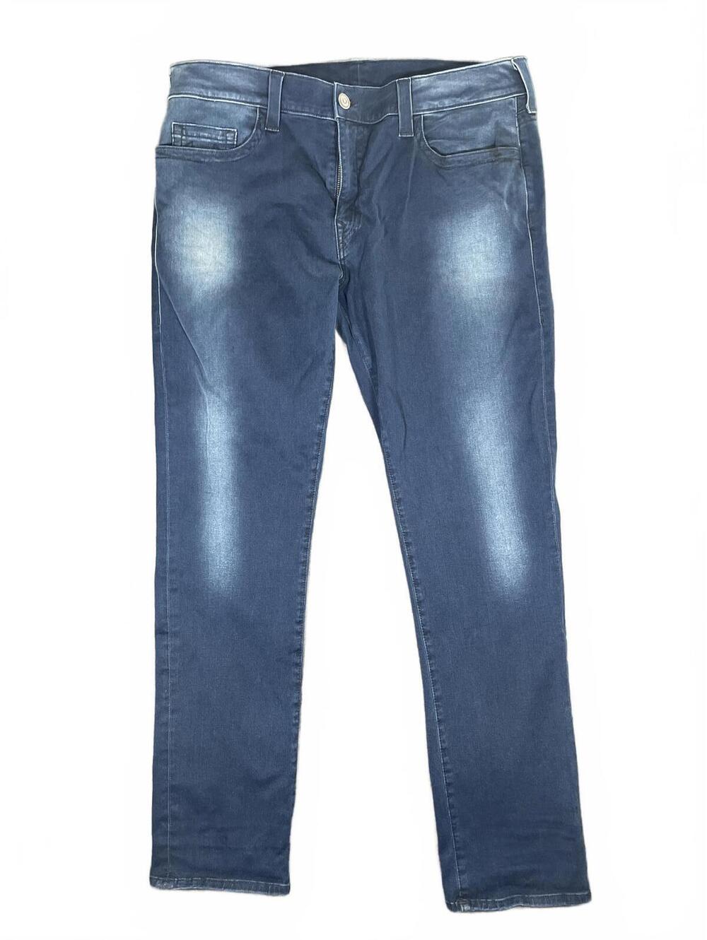 True Religion Geno Relaxed Slim Blue Denim Men's Jeans No Flap- Size 42